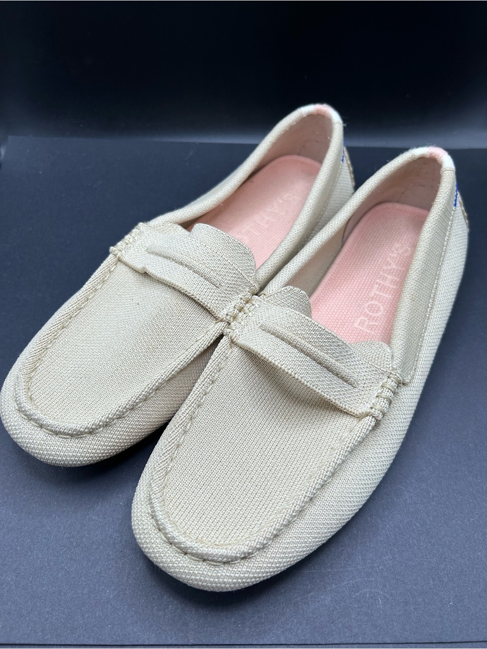 Rothy's The Driver Loafers Flats Biege Size 8